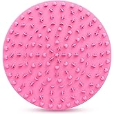 Norate Makeup Brush Cleaner, Make up Brush Cleaner Mat, Silicone Brush Cleaning Mat, Paint Cosmetic Brush Cleaner Pad with Suction Cup for Valentines Day, Stocking Stuffers for Women Moms Teen Girls