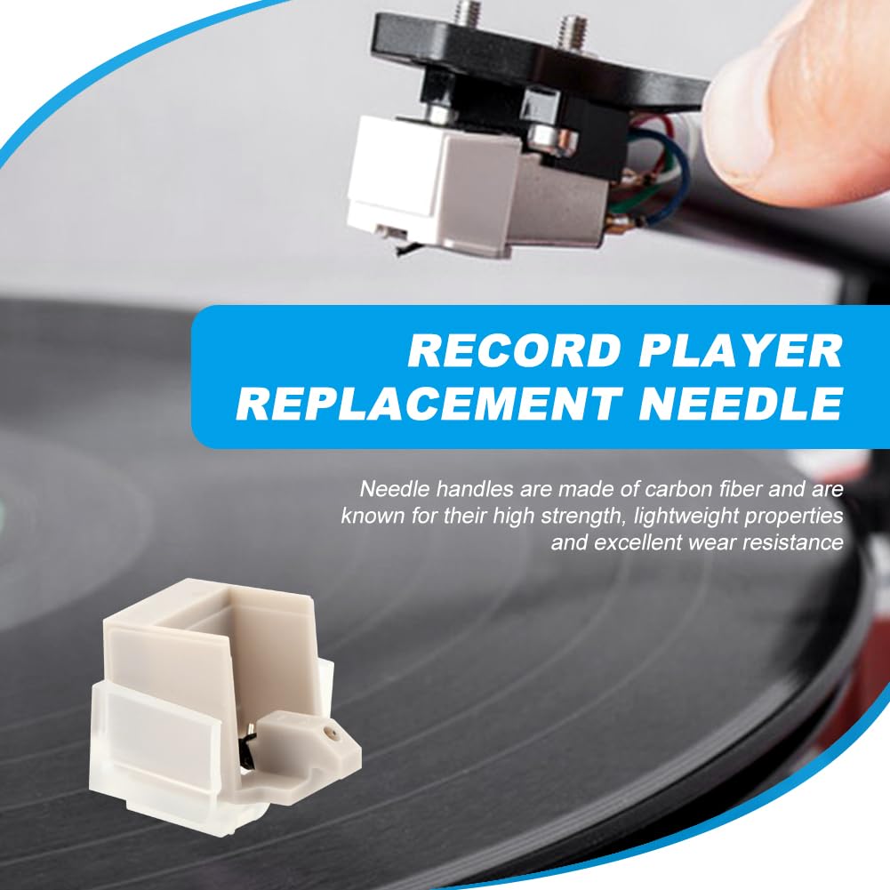 Vinyl Record Player Needles, Victrola Needle Replacement Record Player Needles Turntable Needles for For ATN3600L Repair, Easy Install(White)