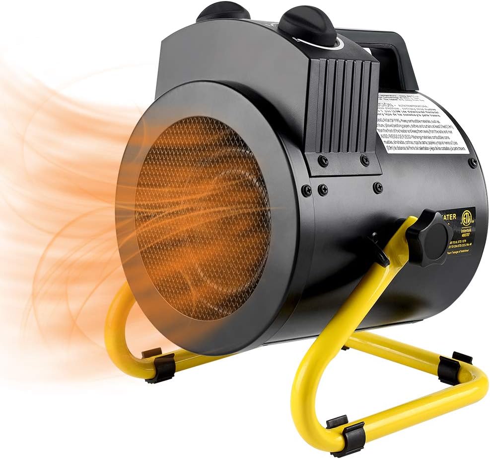 PROWARM Portable Space Heater Ceramic Electric Heater with Thermostat for Home and Office, 35W/1500W