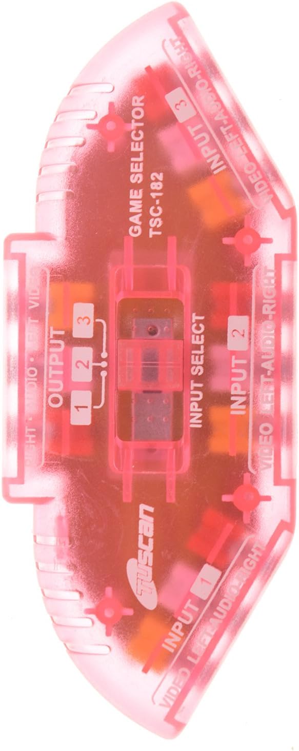 Tfpro Tuscan 3 Way Audio Video AV Splitter Selector Switch Box (Colour May Vary, 16.0 x 6.5 x 3.0 cm)
