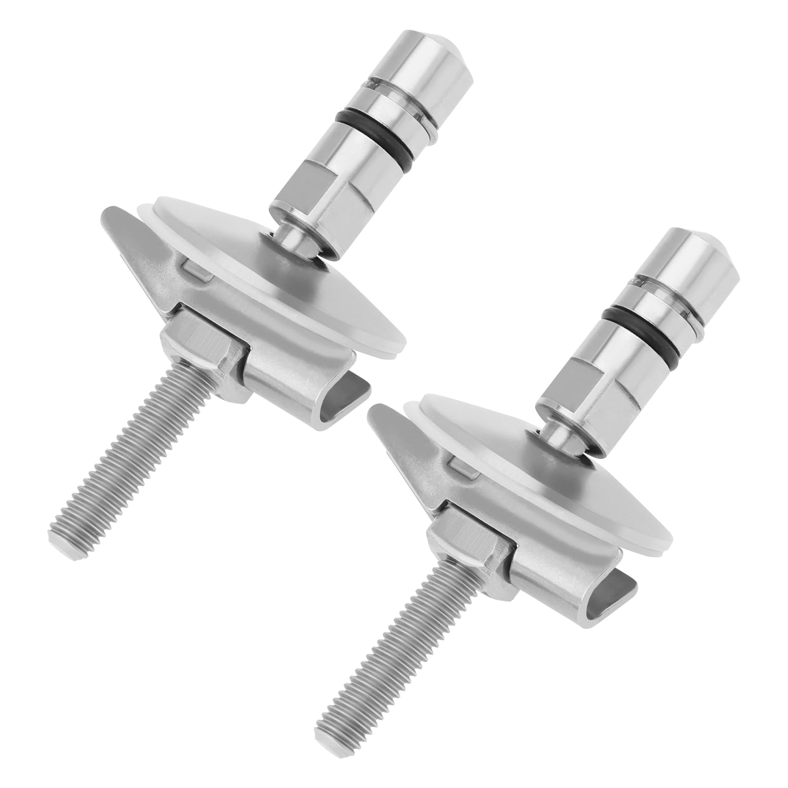 Create idea 1 Pair Toilet Seat Fixing Hinge Set M6 x 71.5mm Stainless Steel Toilet Lid Hinge Fixing Bracket C0102G Compatible with LUVETT