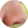Sterling Silver Nose Stud - Very Thin Tiny Micro 24 Gauge 1mm L Shape Ball Studs - 925 Sterling Silver Nose Studs For Women - Handmade Nose Piercing Jewelry - Gift Ready