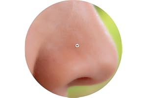 Sterling Silver 1mm Nose Stud – Ultra Tiny 24G L-Shape Nose Pin with Small Ball – Dainty Micro Nose Jewelry for Women & Men –
