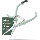 Modern Sprout Pruning Shears - Garden Snips - Herb Scissors - Sage 1-Pack | Lightweight Gardening Tool - Durable Carbon Steel Blade W/Easy-Lock - Gardening Supplies - Flower Cutter - Reusable Holster
