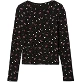 Gap Girls Long Sleeve Ribbed Henley Top Shirt