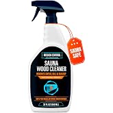 Mission Control 32 oz Sauna Wood Cleaner Spray | Removes Sweat, Body Oils &amp; Buildup From Interior Surfaces Including Cedar - Wood-Safe Formula for Regular Sauna Maintenance
