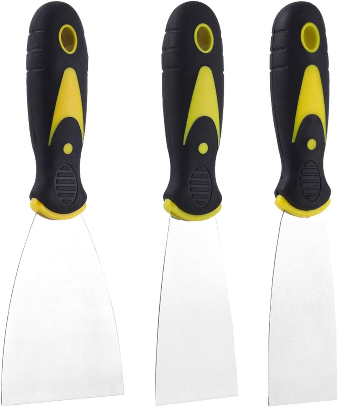Miuse 3 Pack Wallpaper Scraper Tool Set including Plastic Handle and Metal Blade Scraper, DIY Decorating Paint Removal Scraper Tool Set