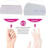 URAQT 16PCS Professional Nail Files 100/180 Grit Double Sided Emery Board view 2