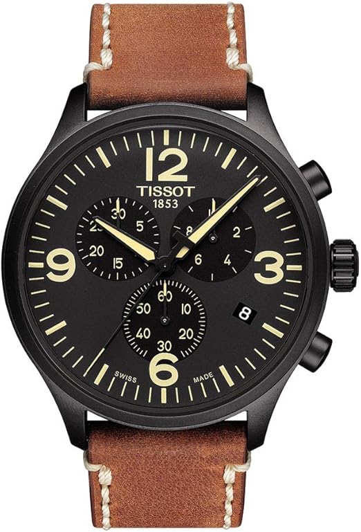 Tissot Reloj Cronógrafo para Hombre de Cuarzo con Correa en Cuero T1166173605700