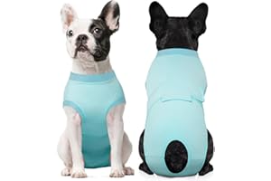 Kuoser Dog Recovery Suit for Dogs After Surgery, Soft Dog Surgical Onesie for Female Male Dogs Spay Neuter, Anti-Licking Pet 
