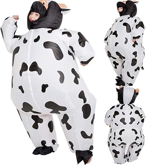 Amazon Co Jp Sfjry インフレータブル牛コスチューム牛ハロウィンアダルトコスプレインフレータブルスーツ お祝いのパーティー服 ホーム キッチン