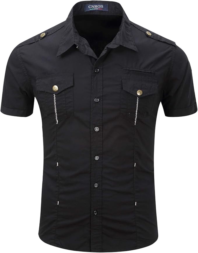 camisas de botones manga corta para hombre