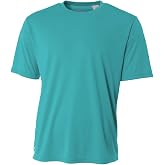 A4 Youth Cooling Performance Crew Short Sleeve T-Shirt, Teal, X-Small