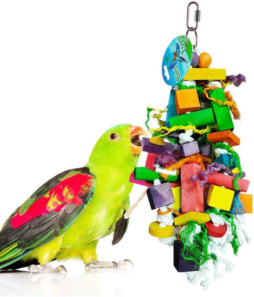 SunGrow Chewing Toy for Parrot Cockatiel, Macaw, Conure, Parakeet, 15.7 Inches Tall by 4 Inches Wide, Edible Chew - Image 3