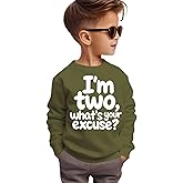 Ritatte 2nd Birthday Boy Sweatshirt I'm Two Years Old Birthday Shirts Pullover Toddler Second B-day Party Fall Outfits Tops