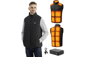 Cosy Life Heated Vest with 20000mAh Battery Pack and 15 Heating Zones, Up to 11 Hours of Heat, for Hunting, Hiking & Golf