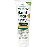 Miracle Hand Repair Cream for Dry Cracked Hands 8 oz Best Healing Hand Cream with 60% Aloe Vera - Non-Greasy Moisturizer for Working Hands - Fast Absorbing Lotion for Extremely Dry Skin