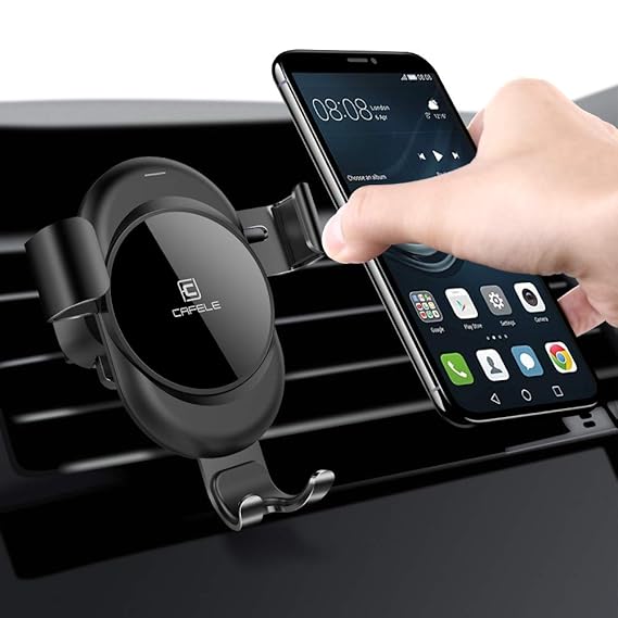Cafele Auto Handy Halterung KFZ Lüftung Halter für iPhone, Samsung, Huawei, Navi, Smartphone (Schwarz)