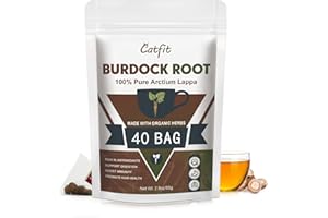 CATFIT Premium Burdock Root Herbal Tea, Premium Burdock Root for Aid in Digestion & Improving Liver Health, Non-GMO, Caffeine Free, 40 Tea Bags