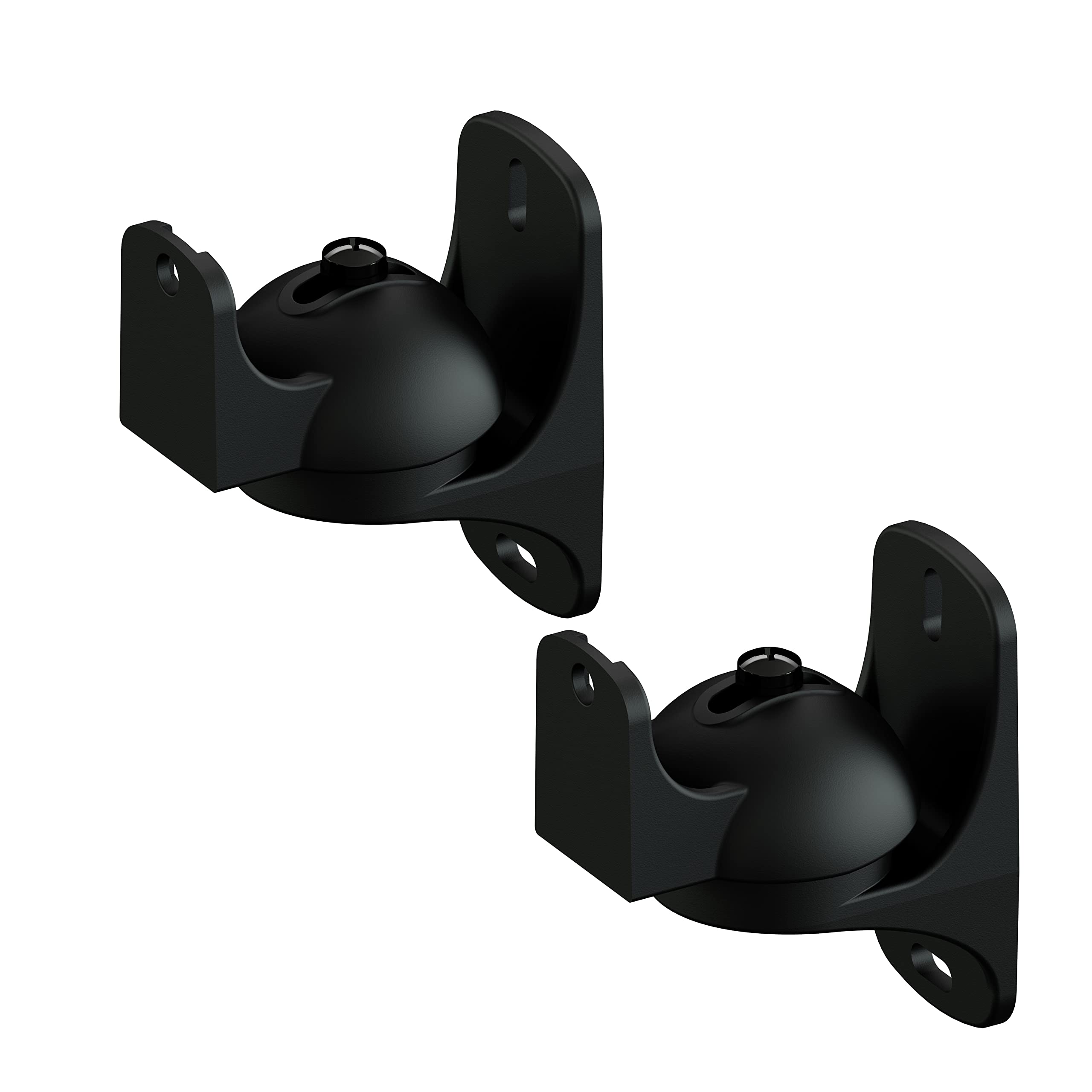 King Universal Tilt & Swivel Speaker Wall Mount Bracket, Pair, for Surround Sound Speakers, SONOS PLAY:1 compatible, Max. Speaker Weight 3.5kg for Home Cinema Sound Systems (Black)