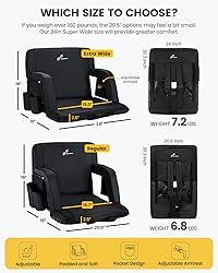 Sportneer Extra Wide Stadium Seats with Back