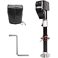 PEAKTOW Heavy Duty 5000lbs Electric Power A-Frame Tongue Jack for Trailer and Camper, Includes Manual Crank Handle & Weatherp