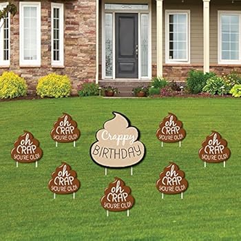Amazon Com Adult 50th Birthday Gold Yard Sign Outdoor Lawn
