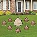 Big Dot of Happiness Oh Crap, You're Old - Funny Yard Sign and Outdoor Lawn Decorations - Poop Birthday Party Yard Signs - Set of 8