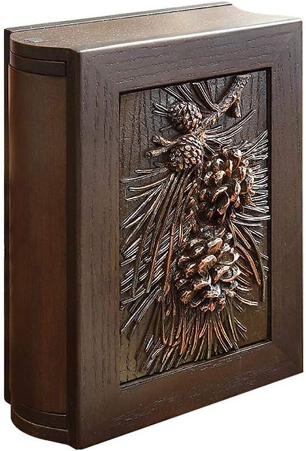 HIZLJJ Photo Album Self Adhesive Huge Magnetic Self-Stick Page Picture Album with wood Vintage Inspired Cover, Hand Made DIY Albums Holds 4X6 90 Photos Retro Interstitial Photo Album Memorial Album