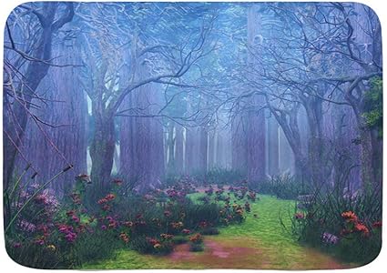ZOMOY Badematte,Fantasie Wald Magie Natur Ätherischer Nebel