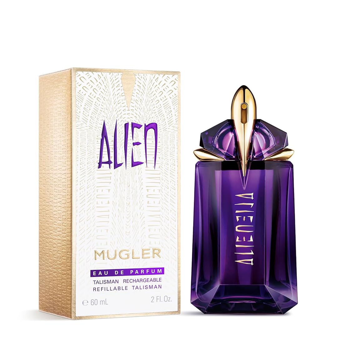 MUGLER Alien Eau de Parfum für Damen, luxuriöses und holzig-blumiges Damen Parfüm mit Amber und Jasmin, außergewöhnliches Duftspray im nachfüllbaren Flakon, sinnlicher Duft, 60 ml 7