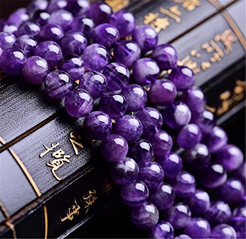 Mimeier 6-14mm Natural Amethyst Round Beads Strand, Grade AAAAAAA (068CS) (8mm)