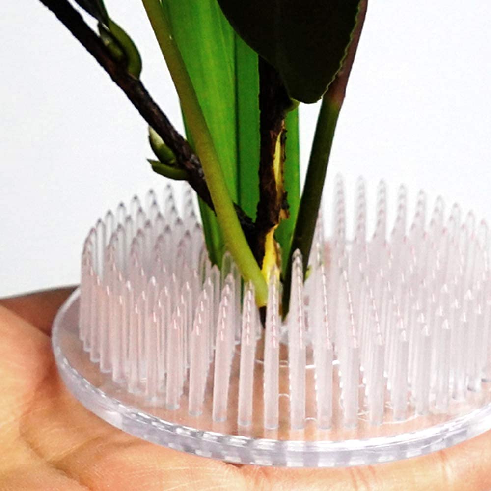 Set of 2 Flower Frog Clear Plastic Pin Frog Flower Arrangement Holder 2.76