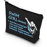 BDPWSS Swimming Makeup Bag Swim Lover Gift Swimming Team Gift Swim Girl Only Cooler Definition Swimmers Cosmetic Bag (Swim girl defin BL)