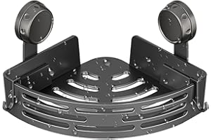 Removable Suction Cup Shower Shelf - Corner Rack No Drilling Needed | Bathroom Wall Organizer For Shampoo, Toiletries, Kitche