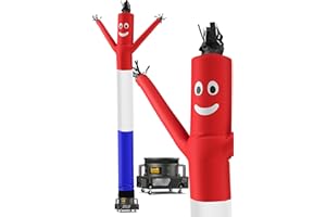 LookOurWay Air Dancers Wacky Waving Inflatable Tube Guy Set - 20 Feet Tall Inflatable Puppet Dancer Tube Man with Sky Dancer Blower - Red/White/Blue