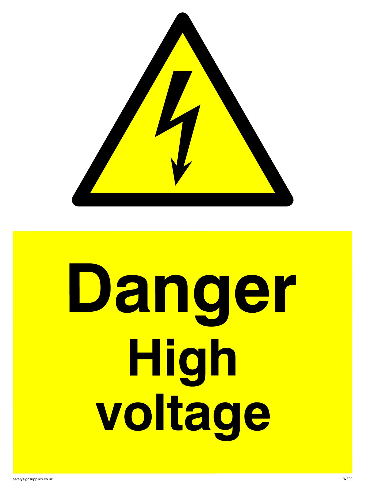 Pack of five - Danger High Voltage Sign - 150x200mm - A5P
