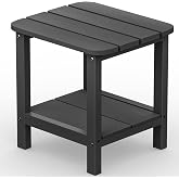 SERWALL Adirondack Table Outdoor Side Table- Gray
