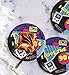 BLUE PANDA 90s Party Paper Dinner Plates - 9-Inch, 80-Count, Blue I Love the 90s Design - 1990s-Inspired Tableware for Birthday & Themed Decor