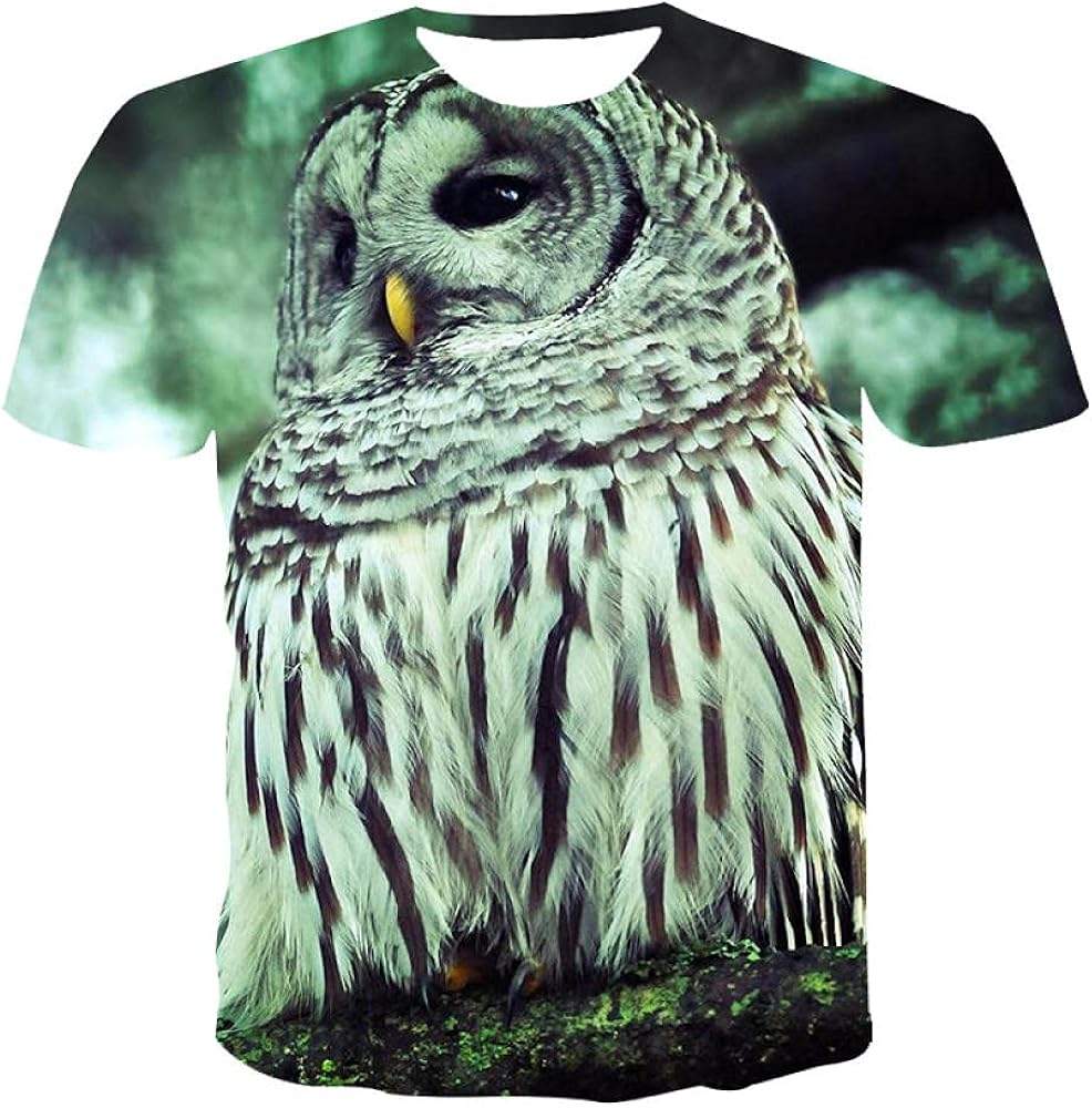 3D Animal Bird Men's Graphic Tees Design Graphic TShirts for Guys