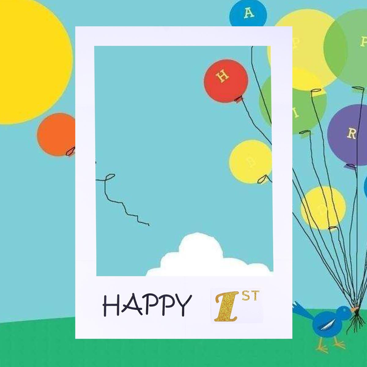 happy 1st birthday frame