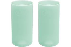 Dr. Brown's Options+ Narrow Glass Bottle Sleeves, 100% Silicone, Mint, BPA-Free, 8 oz, 2-Pack