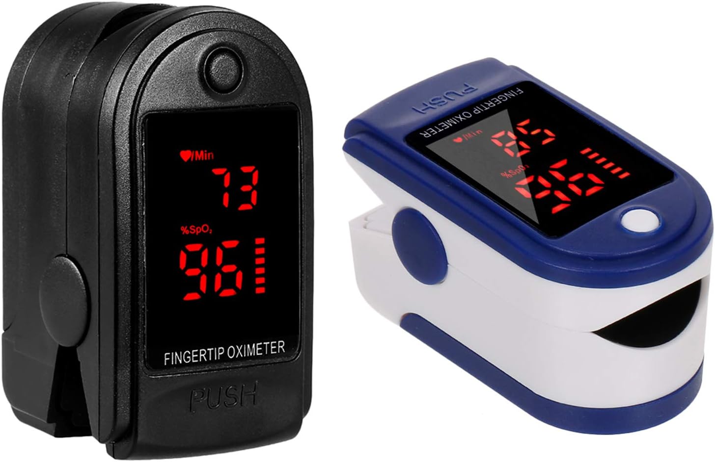 Decdeal 2PCS Digital Fingertip Pulse Fingertip Tool Measurement Meter