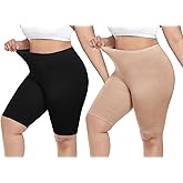 Women's Plus Size Short Leggings Ultra Soft Modal Cotton Shorts Under Dresses Mid Thigh Leggings Pants