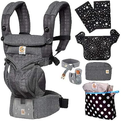 Amazon エルゴベビー Omni360 オムニ360クールエア クラシックウィーブ 抱っこひも 正規代理店2年保証 ウエストベルト よだれパッド ママ ベビー両用カバー 収納ポーチ付 Ergo Baby 抱っこひも ベビー マタニティ 通販
