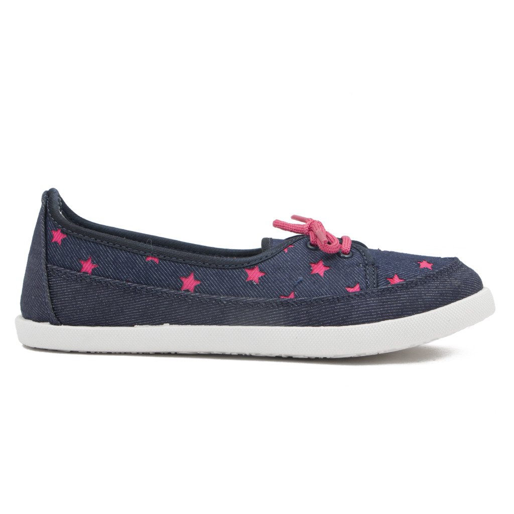 asian shoes lr-71 navy blue pink canvas women shoes