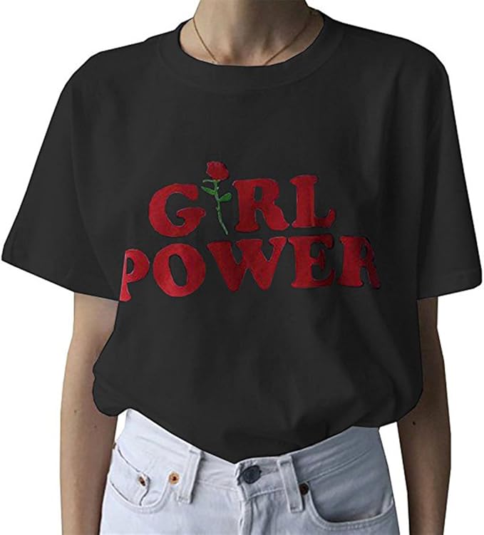 BLACKMYTH Women Cute Graphic T Shirts Funny Tops Short