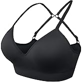 ZYQEXA Bras for Women Supportive Wireless Push Up Bra Full Coverage No Underwear Seamless Plus Size for Older Women