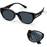 BENEUNDER Women's Polarized Sunglasses - UV400 Trendy Folding Lightweight Shades, Retro Classic Designer Style