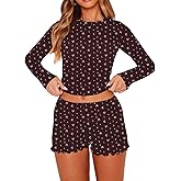 REVETRO Womens Sexy Pajamas Sets Spring Trendy Lounge Sets Y2k Pajamas Long Sleeve Shirts 2 Piece PJ Set Sleep Set